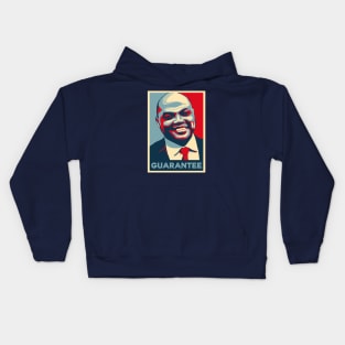 Charles Barkley Guarantee Obama Hope Large Print Kids Hoodie